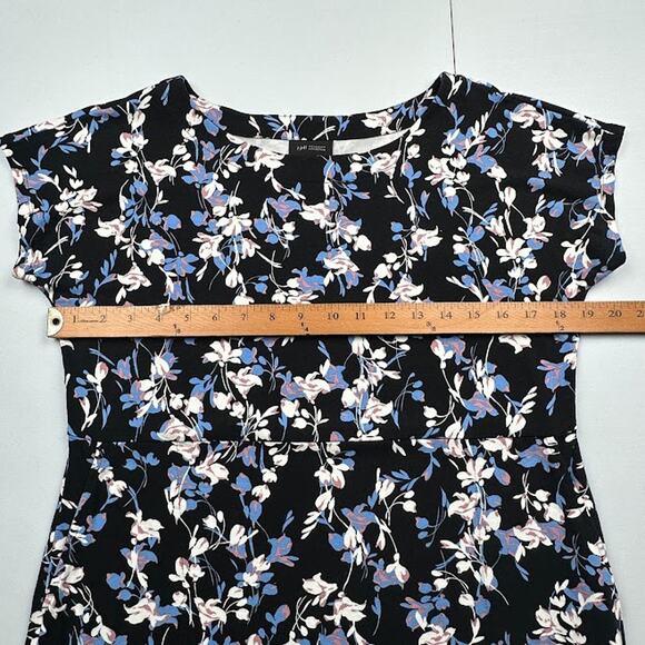J Jill Dress Womens Small Petite Black Floral Wearever Collection Stretch Pocket - Picture 11 of 15